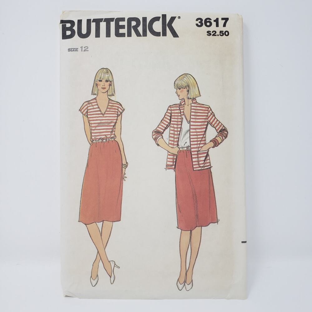 NEW Vintage Butterick 3617 Uncut Factor Folded Unused Sewing Pattern Size 12